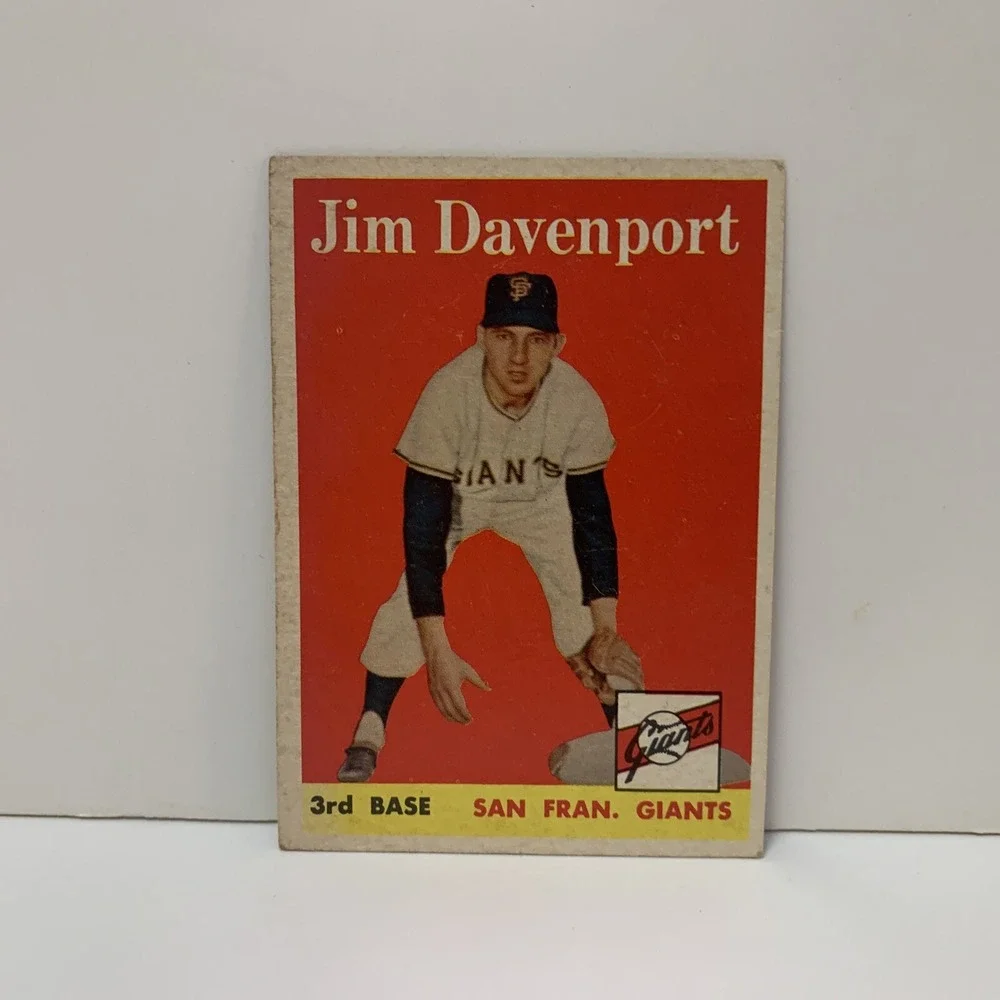 JIM DAVENPORT ROOKIE CARD, San Francisco Giants, #413, 1958 Topps Baseball